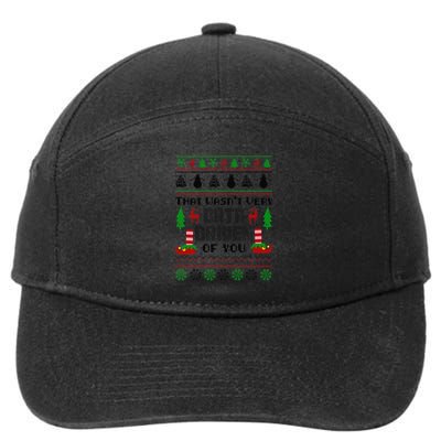 That WasnT Very Data Driven Of You Ugly Sweater Christmas 7-Panel Snapback Hat