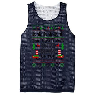 That WasnT Very Data Driven Of You Ugly Sweater Christmas Mesh Reversible Basketball Jersey Tank