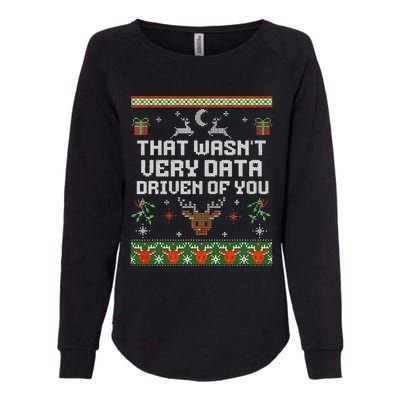 That WasnT Very Data Driven Of You Ugly Sweater Christmas Womens California Wash Sweatshirt