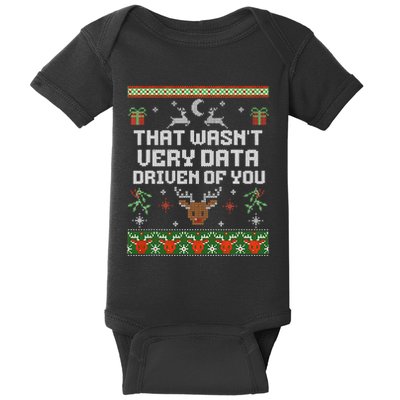 That WasnT Very Data Driven Of You Ugly Sweater Christmas Baby Bodysuit