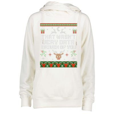 That WasnT Very Data Driven Of You Ugly Sweater Christmas Womens Funnel Neck Pullover Hood