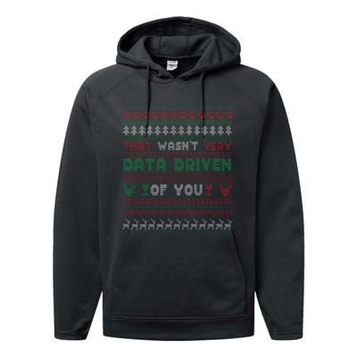 That WasnT Very Datadriven Christmas Jammies Family Xmas Performance Fleece Hoodie