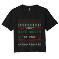 That WasnT Very Datadriven Christmas Jammies Family Xmas Women's Crop Top Tee