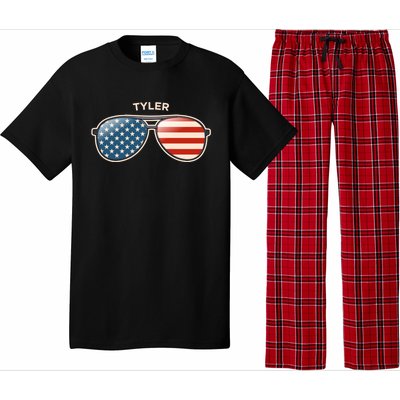 Tyler Wv Vintage Us Flag Sunglasses Gift Pajama Set