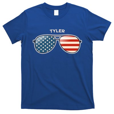 Tyler Wv Vintage Us Flag Sunglasses Gift T-Shirt