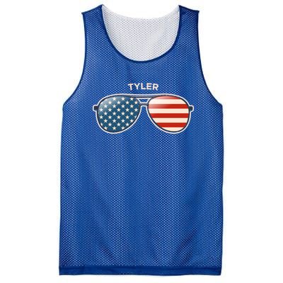 Tyler Wv Vintage Us Flag Sunglasses Gift Mesh Reversible Basketball Jersey Tank