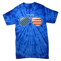 Tyler Wv Vintage Us Flag Sunglasses Gift Tie-Dye T-Shirt