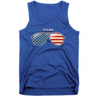 Tyler Wv Vintage Us Flag Sunglasses Gift Tank Top