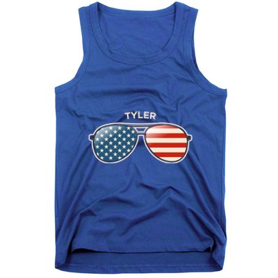 Tyler Wv Vintage Us Flag Sunglasses Gift Tank Top