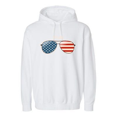 Tyler Wv Vintage Us Flag Sunglasses Gift Garment-Dyed Fleece Hoodie