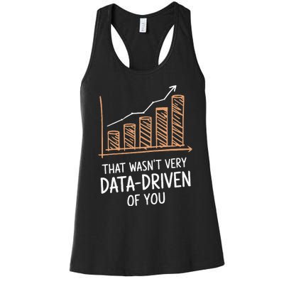 That WasnT Very Data Driven Of You Funny Data Driven Women's Racerback Tank