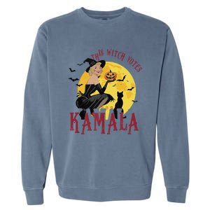 This Witch Votes Kamala Voting 2024 Garment-Dyed Sweatshirt