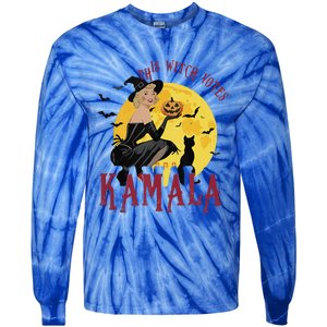 This Witch Votes Kamala Voting 2024 Tie-Dye Long Sleeve Shirt