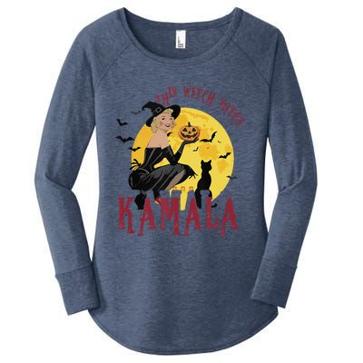 This Witch Votes Kamala Voting 2024 Women's Perfect Tri Tunic Long Sleeve Shirt