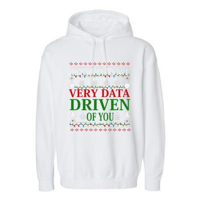 That WasnT Very Data Driven Of You Christmas Xmas Pajamas Garment-Dyed Fleece Hoodie