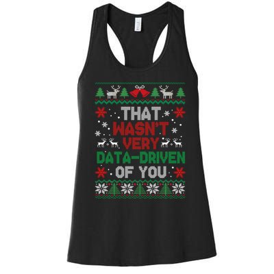 That WasnT Very Data Driven Of You Christmas Women's Racerback Tank