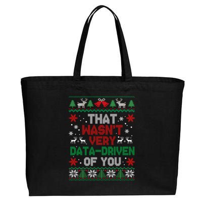 That WasnT Very Data Driven Of You Christmas Cotton Canvas Jumbo Tote