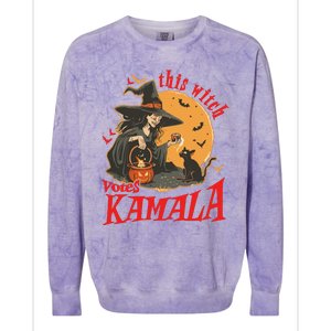 This Witch Votes Kamala Halloween Colorblast Crewneck Sweatshirt