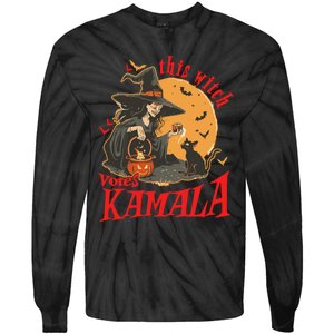 This Witch Votes Kamala Halloween Tie-Dye Long Sleeve Shirt