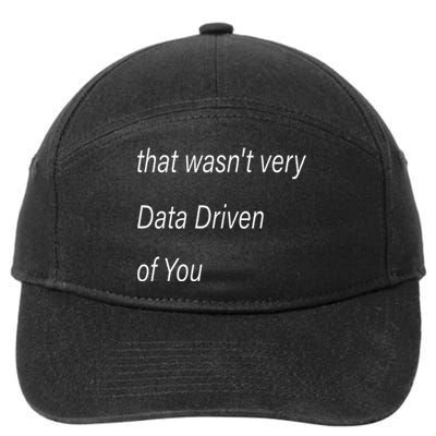 That WasnT Very Data Driven Of You S 7-Panel Snapback Hat