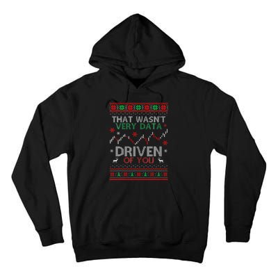 That WasnT Very Data Driven Of You Data Xmas Pajamas Tall Hoodie