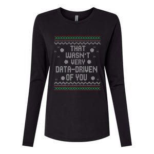 That WasnT Very Data Driven Of You Christmas Xmas Pajamas Womens Cotton Relaxed Long Sleeve T-Shirt