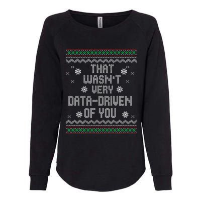 That WasnT Very Data Driven Of You Christmas Xmas Pajamas Womens California Wash Sweatshirt