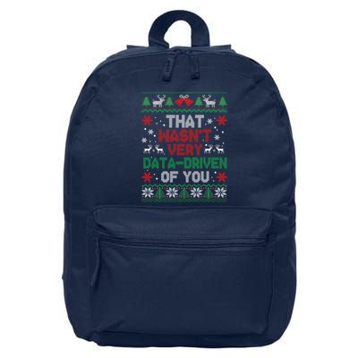 That WasnT Very Data Driven Of You Christmas Funny Xmas 16 in Basic Backpack