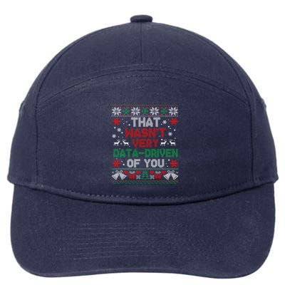That WasnT Very Data Driven Of You Christmas Funny Xmas 7-Panel Snapback Hat