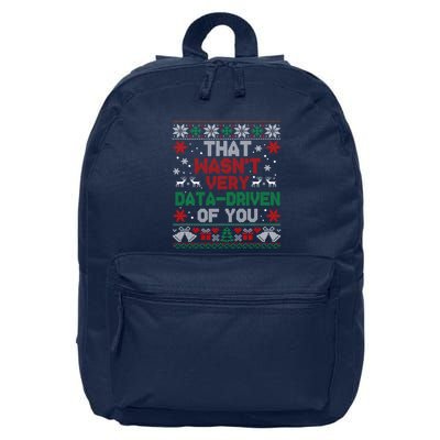 That WasnT Very Data Driven Of You Christmas Funny Xmas 16 in Basic Backpack