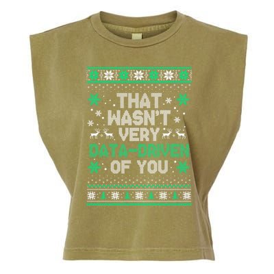 That WasnT Very Data Driven Of You Christmas Funny Xmas Garment-Dyed Women's Muscle Tee