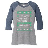 That WasnT Very Data Driven Of You Christmas Funny Xmas Women's Tri-Blend 3/4-Sleeve Raglan Shirt