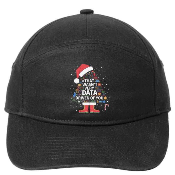 That WasnT Very Data Driven Of You Data Analysts Ugly Xmas Tree 7-Panel Snapback Hat