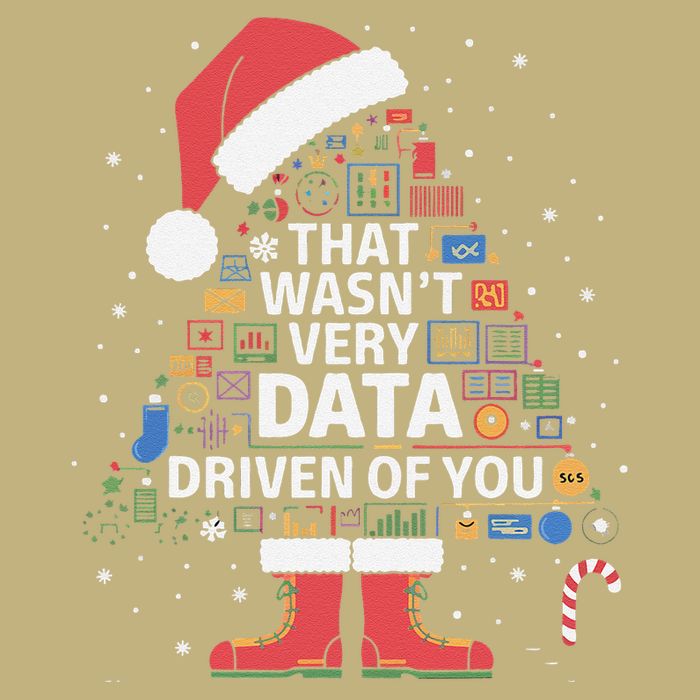 That WasnT Very Data Driven Of You Data Analysts Ugly Xmas Tree Mousepad