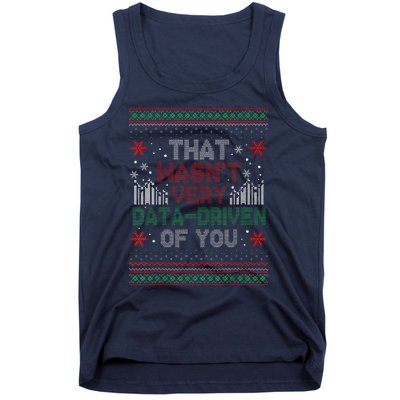 That WasnT Very Data Driven Of You Funny Ugly Christmas Tank Top