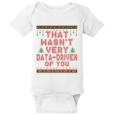 That WasnT Very Datadriven Of You Ugly Sweater Style Christmas Baby Bodysuit