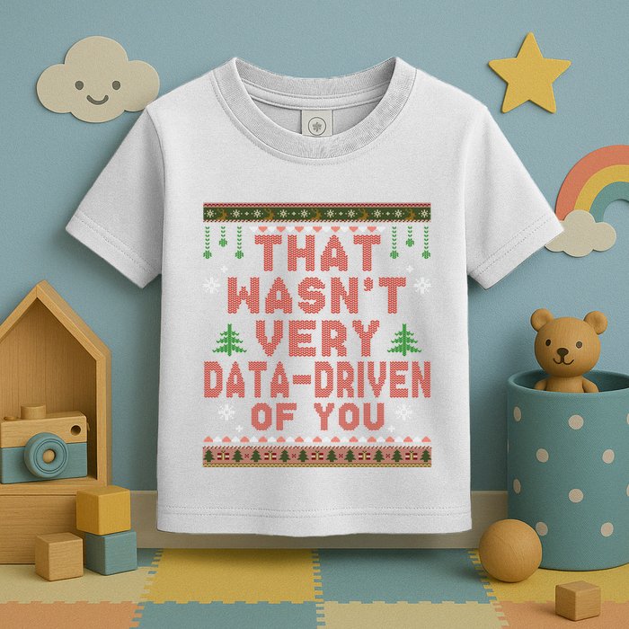 That WasnT Very Datadriven Of You Ugly Sweater Style Christmas Toddler T-Shirt