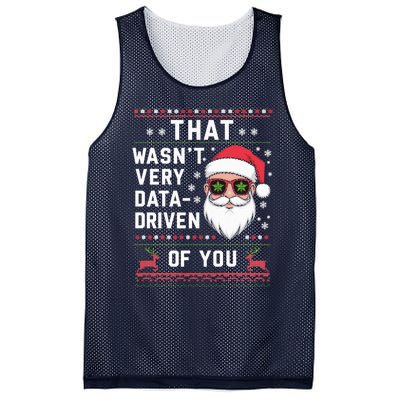 That WasnT Very Data Driven Of You Christmas Xmas Pajamas Mesh Reversible Basketball Jersey Tank