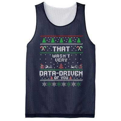 That WasnT Very Data Driven Of You Christmas Xmas Pajamas Mesh Reversible Basketball Jersey Tank