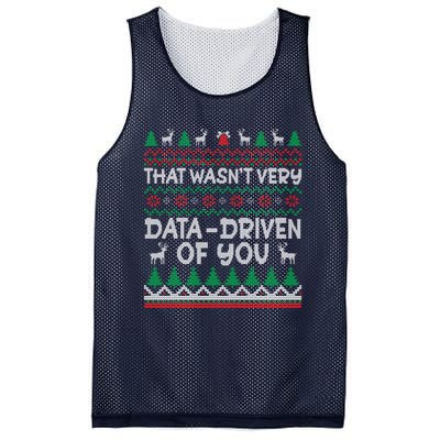 That WasnT Very Data Driven Of You Christmas Xmas Pajamas Mesh Reversible Basketball Jersey Tank