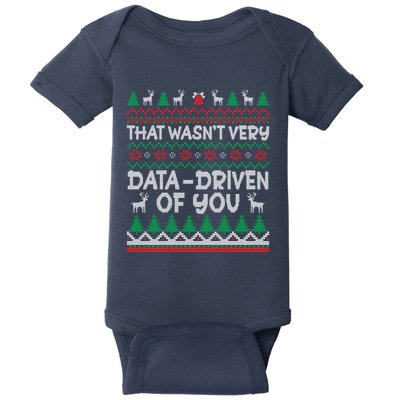 That WasnT Very Data Driven Of You Christmas Xmas Pajamas Baby Bodysuit