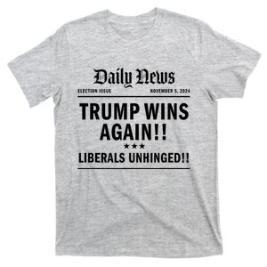 Trump Won Victory Wins Headline Trump 2024 Landslide Victory T-Shirt