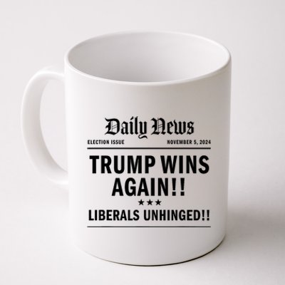 Trump Won Victory Wins Headline Trump 2024 Landslide Victory Coffee Mug