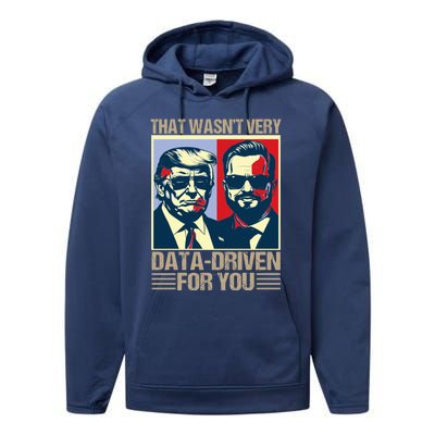 That WasnT Very Data Driven Of You Christmas Xmas Pajamas Performance Fleece Hoodie