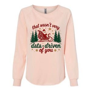 That WasnT Very Data Driven Of You Ugly Sweater Christmas Womens California Wash Sweatshirt