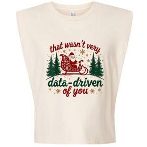 That WasnT Very Data Driven Of You Ugly Sweater Christmas Garment-Dyed Women's Muscle Tee