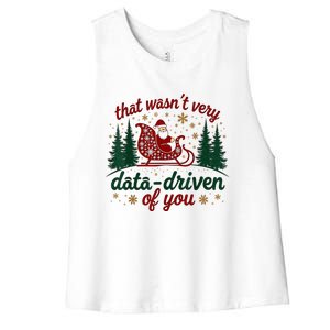 That WasnT Very Data Driven Of You Ugly Sweater Christmas Women's Racerback Cropped Tank