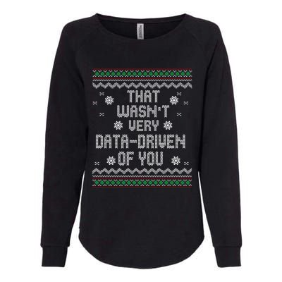 That WasnT Very Data Driven Of You Christmas Xmas Pajamas Womens California Wash Sweatshirt