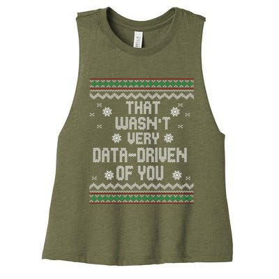 That WasnT Very Data Driven Of You Christmas Xmas Pajamas Women's Racerback Cropped Tank