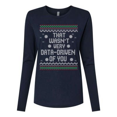 That WasnT Very Data Driven Of You Christmas Xmas Pajamas Womens Cotton Relaxed Long Sleeve T-Shirt